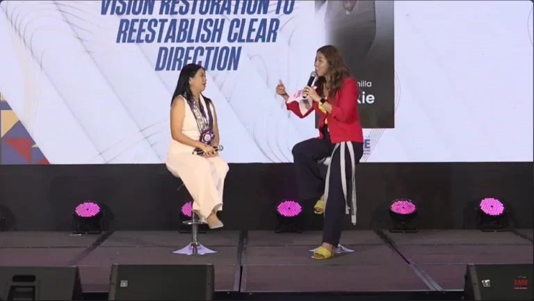 PHILSME CEO and Managing Director Trixie Esguerra-Abrenilla shares her vision for a purpose-driven expo during a live onstage interview at the 16th PHILSME in SMX Mall of Asia.