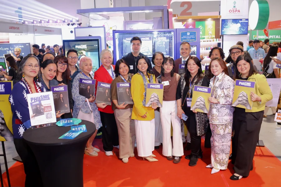 Entrepreneurs and business leaders gather at the PHILSME Business Magazine exhibit during the 18th PHILSME Business Expo & Conference in Manila.