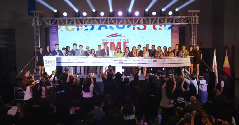 Entrepreneurs, exhibitors, and business leaders attend the opening of the 18th PHILSME Business Expo at SMX Convention Center Manila